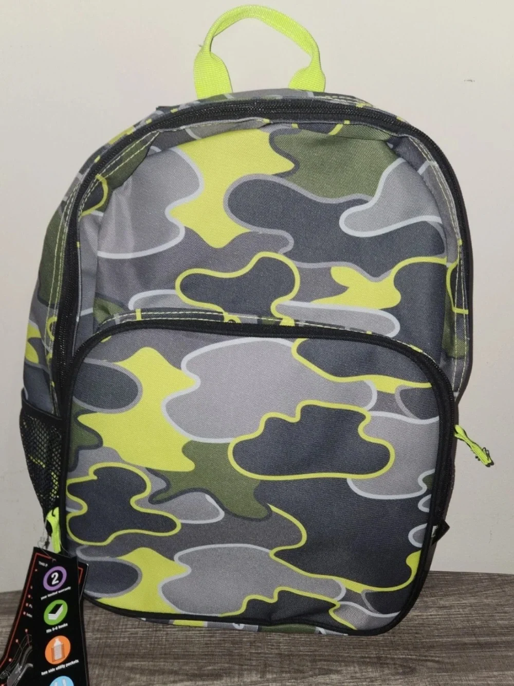 A.D. Sutton & Sons Neon Camouflage Print Backpack!